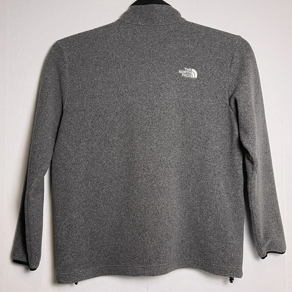 The North Face Mens XL Birch Bowl 1/4 Quarter Zip Sweatshirt Gray Black Heather